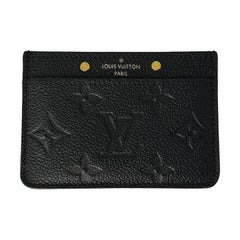 Louis Vuitton Monogram Empreinte Leather Card Holder Black