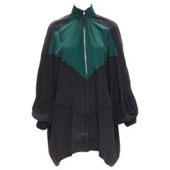 Used MARNI green black colorblock batwing track suit inspired dress IT36 XS