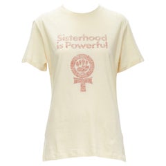 CHRISTIAN DIOR Sisterhood is Powerful Robin Morgan Feminism cotton tshirt S