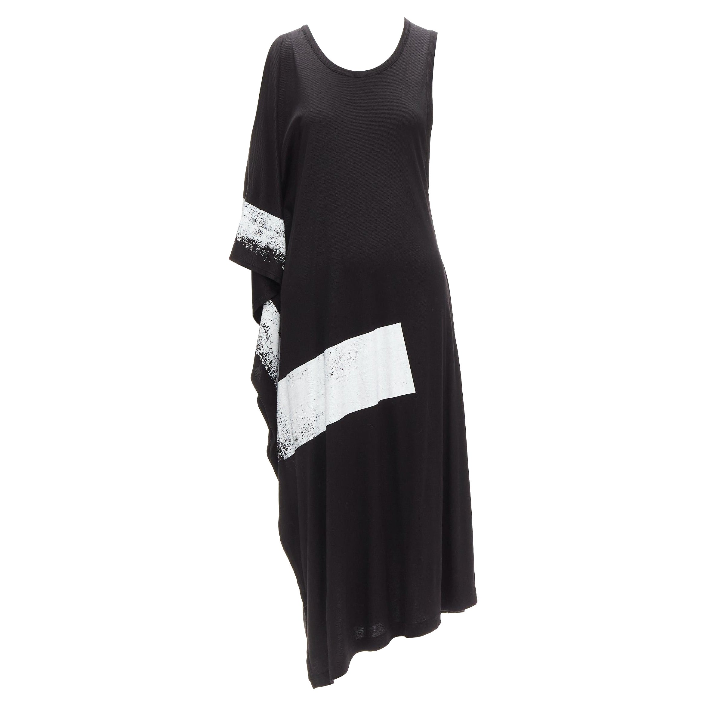 LIMI FEU black LF printed asymmetric sleeveless scoop neck tank dress S For Sale
