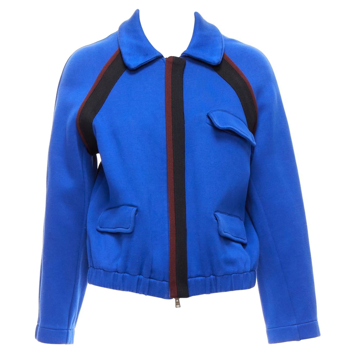 MARNI electric blue track suit raglan bomber jacket IT38 XS For Sale