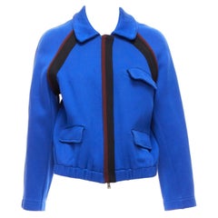 MARNI electric blue track suit raglan Bomberjacke IT38 XS