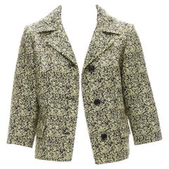 Marni 2014 - Veste courte en coton mélangé avec jacquard moucheté jaune IT38 XS