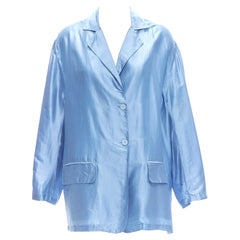 STELLA MCCARTNEY, veste bleue à épaules dénudées et à 100 % soie, taille IT 36 XXS, 2007