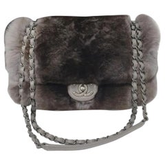 CHANEL Chinchilla Fur Flap Bag