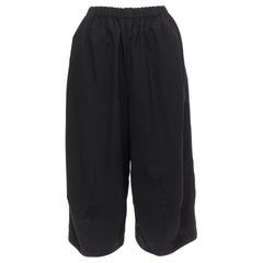 COMME DES GARCONS 2016 CDG Schwarz Wolle getäfelte weite Culotte Hose S