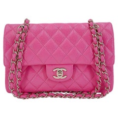 Chanel 20S Barbie Pink Caviar Small Classic Double Flap Bag GHW 67871