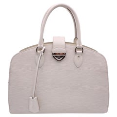 Louis Vuitton White Epi Leather Pont Neuf GM Bag Satchel