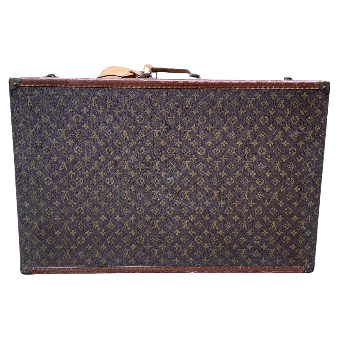 Louis Vuitton Vintage Monogram Canvas Braken 80 Trunk Luggage Bag
