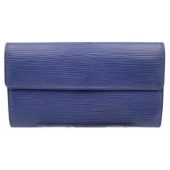 Louis Vuitton Blue Epi Leather Sarah Continental Long Wallet