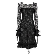 DOLCE & GABBANA SS 06 Rare and Iconic Lace Long Sleeve Dress