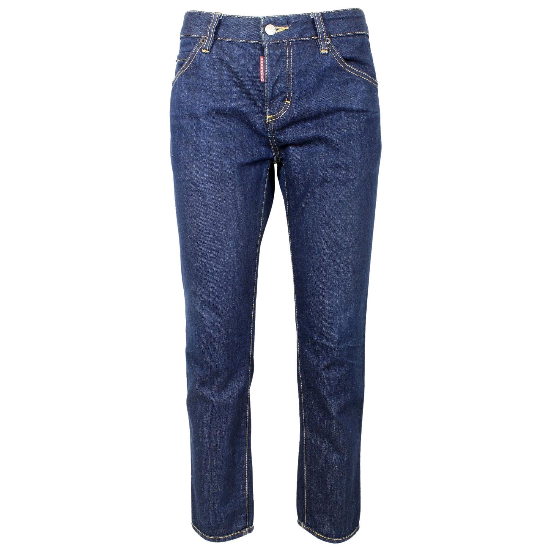 Dsquared Blau Baumwolle Klassisch Denim Hose Jeans 2000s im Angebot