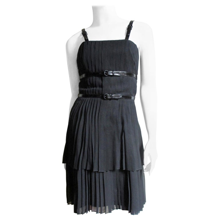 70s Karl Lagerfeld Pleated Bustier Dress