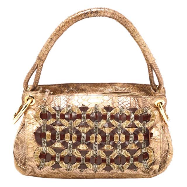 Purple Python Handbag BOTTEGA VENETA Bag in Dark Purple Python effect Leather For Sale at ...