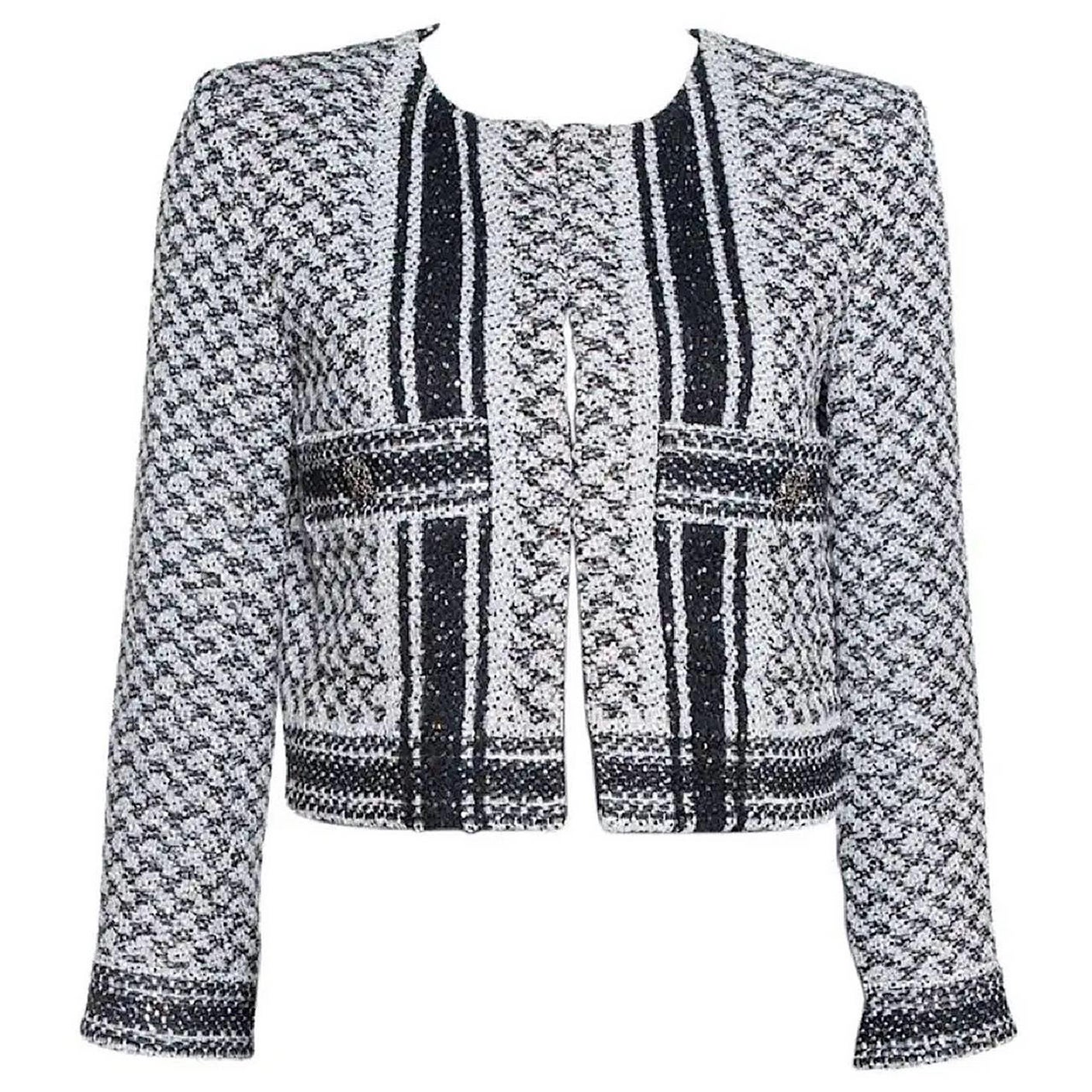 Chanel New Gigi Hadid Style Lesage Tweed Jacket For Sale