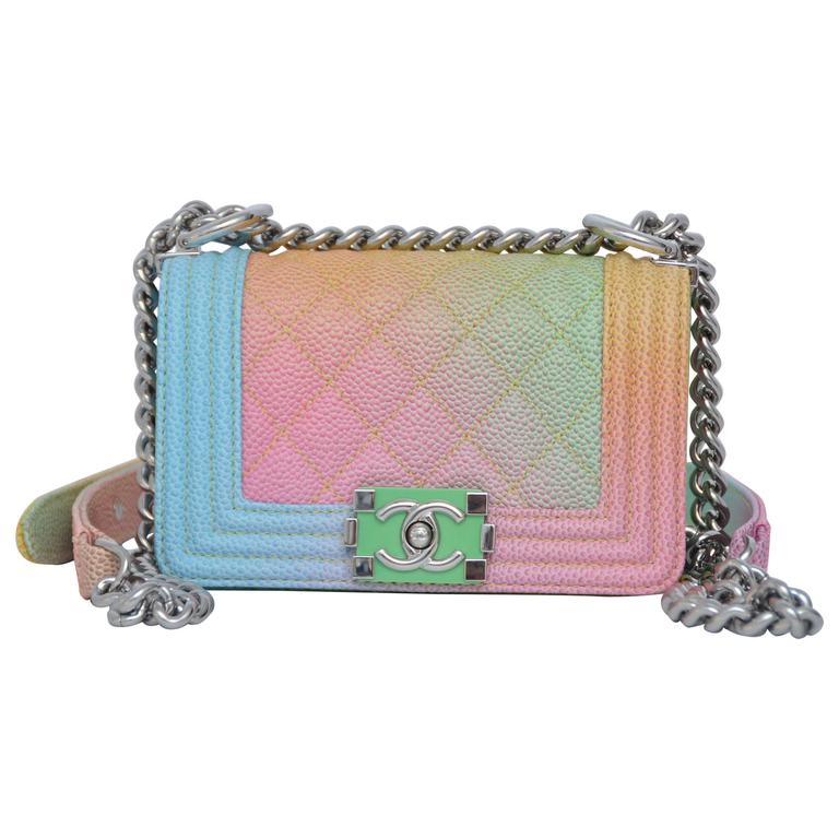 Super Rare Chanel Micro Rainbow Cuba Boy Handbag 17 Crossbody New Super Rare Chanel Micro Rainbow Cuba Boy Handbag 17 Crossbody New For