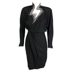 Thierry Mugler Rhinestone Stone Strass Diamond Evenening Couture Gown Dress