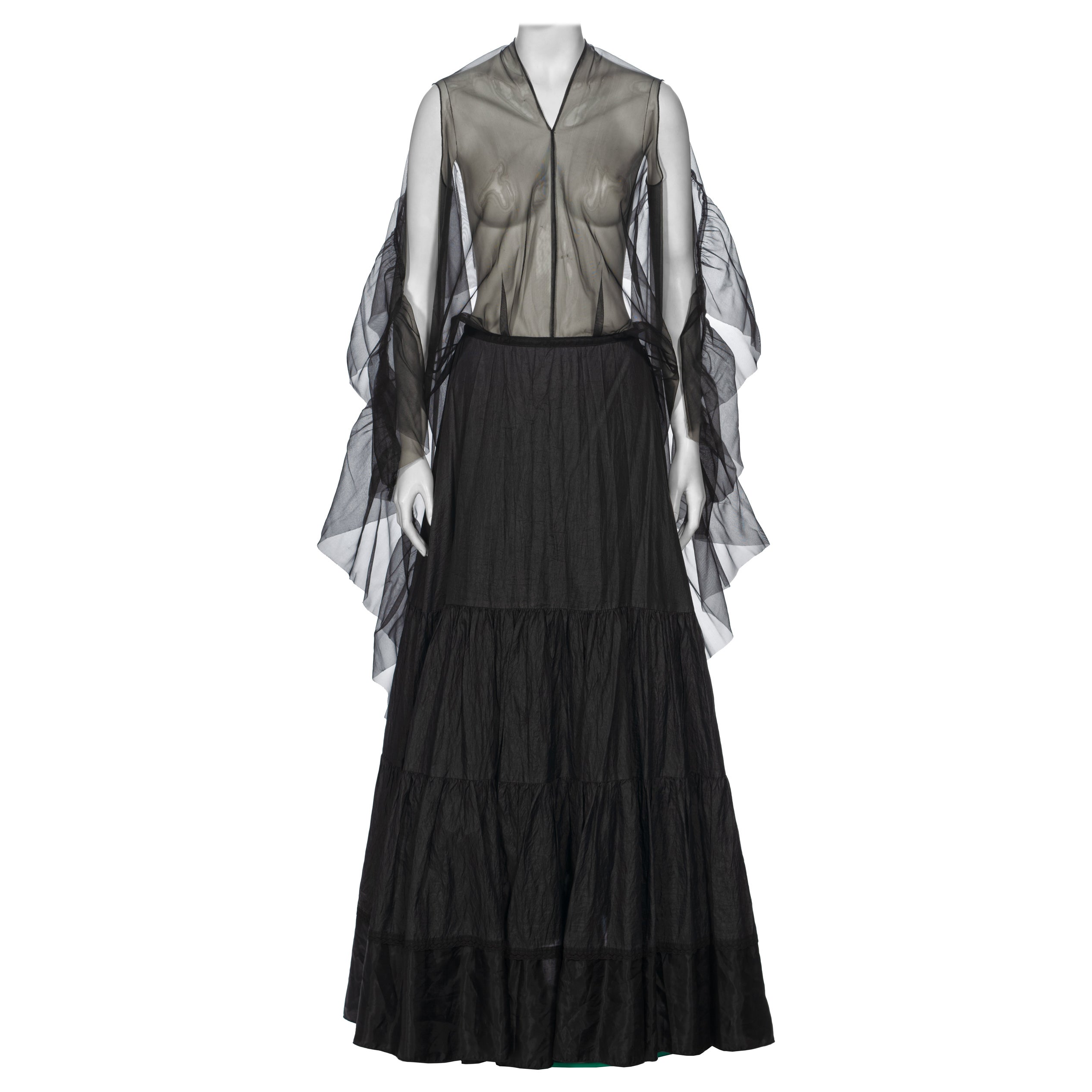 Martin Margiela Artisanal Evening Dress Made Out Of Vintage Petticoats, ss 2003 For Sale