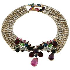 Christian Lacroix Vintage Bejeweled Collar Necklace 12