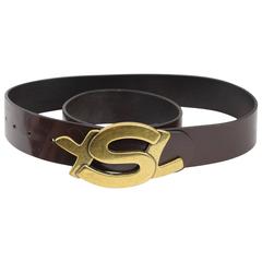 Yves Saint Launrent Vintage Patented Leather Belt