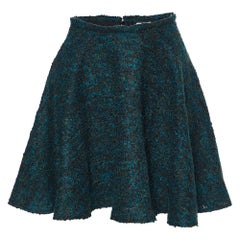 Kenzo Dark Green Boucle Mini Skirt M