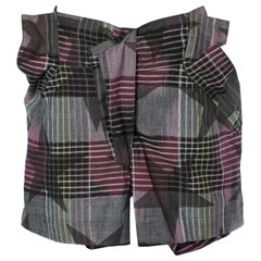 Short en coton avec motif à carreaux et ceinture en tissu rayé Vivienne Westwood 