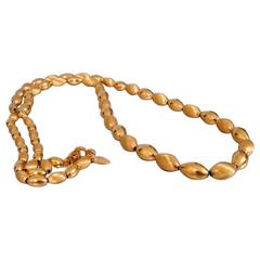Vendome Long Graduated Gold Bead Necklace 4