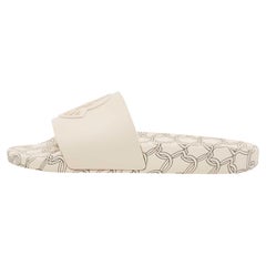 Moncler Cream Rubber Jeanne Flat Slides Size 39