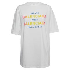 T-shirt Balenciaga White Cities imprimé logo XS