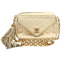 Chanel Beige Leather Camera Bag