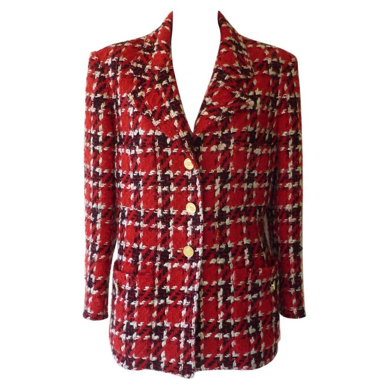 1980s Chanel Tweed Jacket at 1stDibs