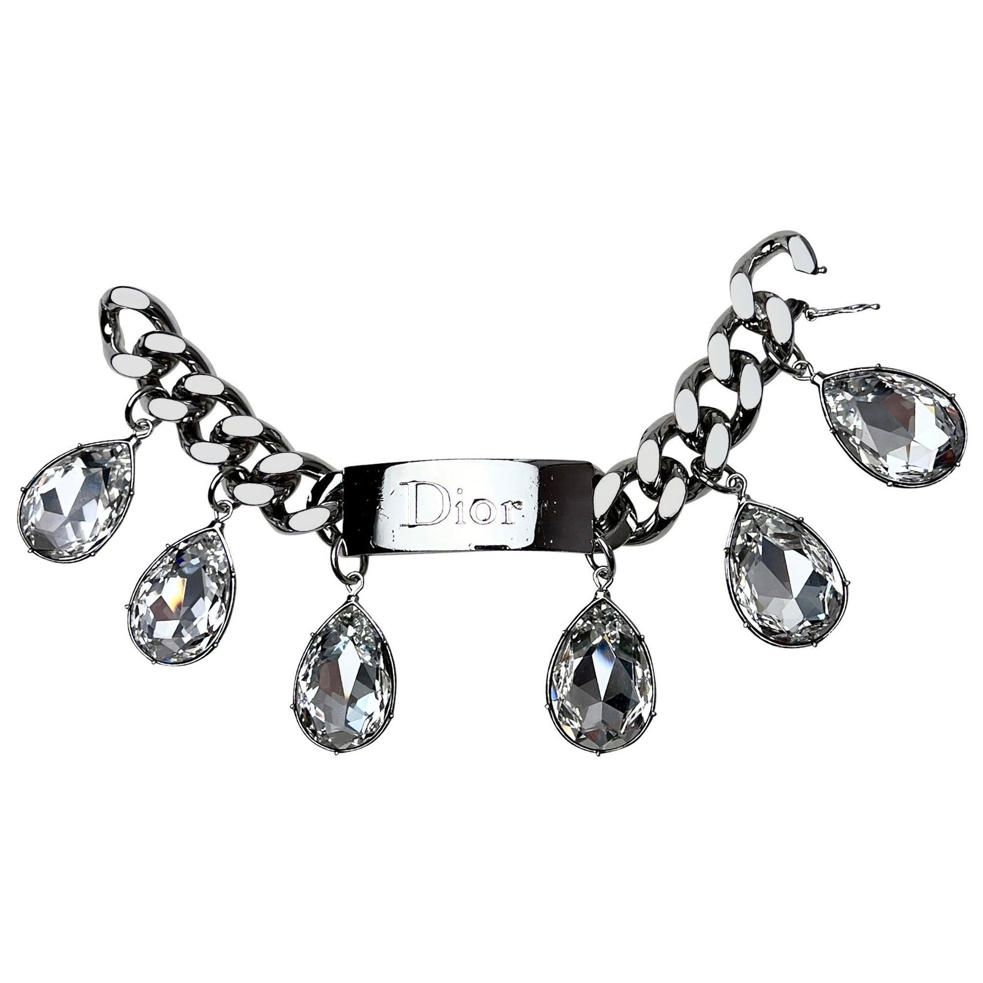 Dior by John Galliano Fall 2004 Swarovski Crystal Runway Bracelet For Sale