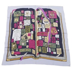 Pañuelo de seda Hermès excepcional Chiffres et Monogrammes Lise Coutin 1962 Coleccionista