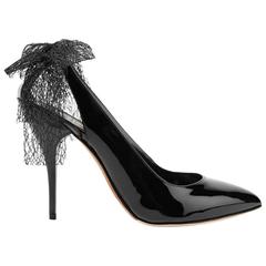 Oscar de la Renta NEW & SOLD OUT Black Patent Leather Heels Pumps in Box 4