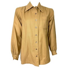 1970’s Yves saint Laurent vintage wool safari style shirt 