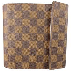 LOUIS VUITTON Case - Brown Damier Canvas CD Disc Case W/ Strap