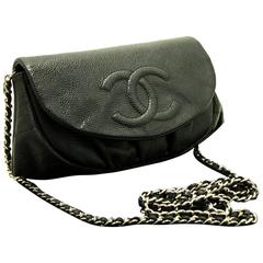 CHANEL Caviar Half Moon WOC Wallet On Chain Clutch Shoulder Bag 12