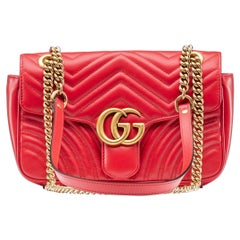 Gucci Marmont Red Leather Bag