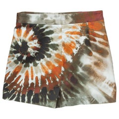 Used Valentino Sub-Zero Couture Multicolor Tie-Dye Print Cotton Mini Skirt S