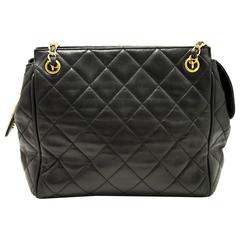 CHANEL Chain Shoulder Bag Black Small Quilted Lambskin Leather 11