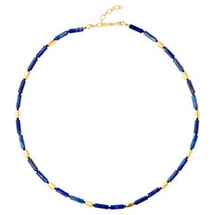 Lapis Lazuli Blue Madrid Matinee Necklace - by Bombyx House