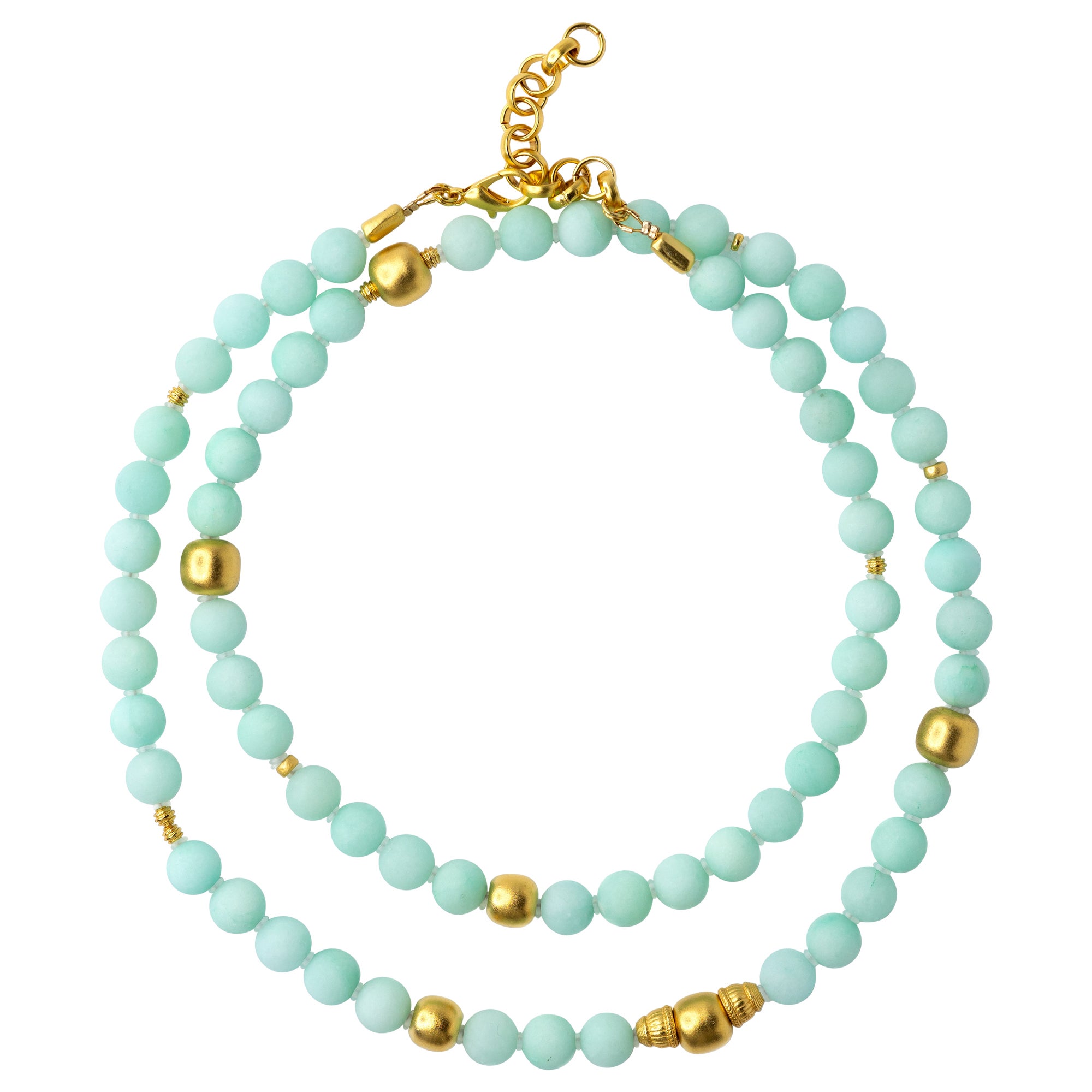 Monsieur Mint Chalcedony Necklace by Bombyx House For Sale