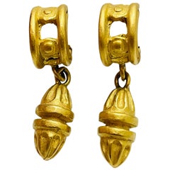 Vintage GIVENCHY gold clip on designer earrings
