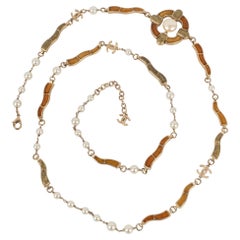 Lange Chanel-Halskette aus goldenem Metall, 2007
