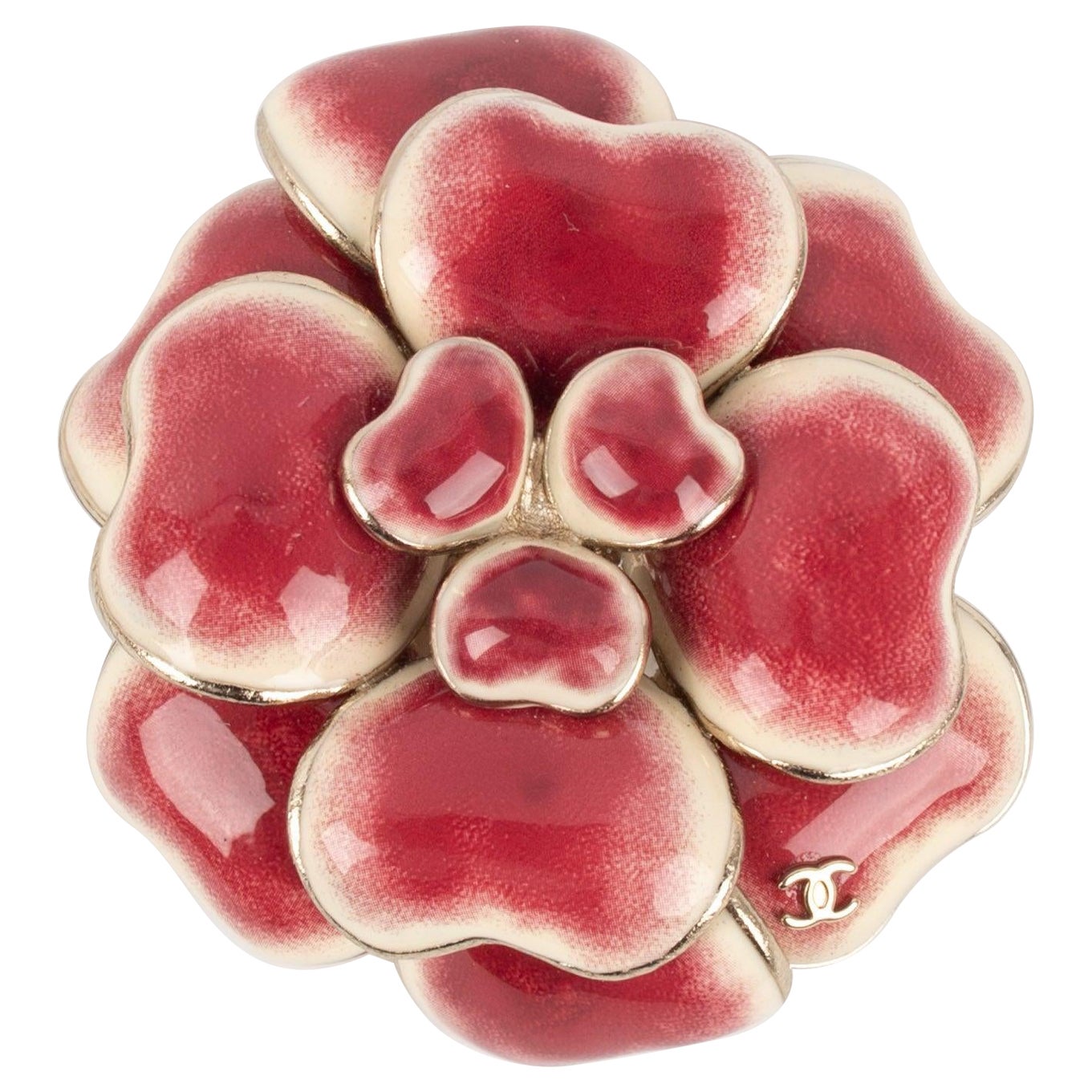 Chanel Pink Camellia Brooch, 2008 For Sale