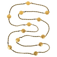 Vintage Chanel Necklace / Sautoir in Gold-Plated Metal, 1995