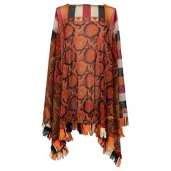 Jean Paul Gaultier Mesh Cape Printed with Patterns