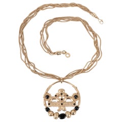 Jean Paul Gaultier Champagne Metal Necklace