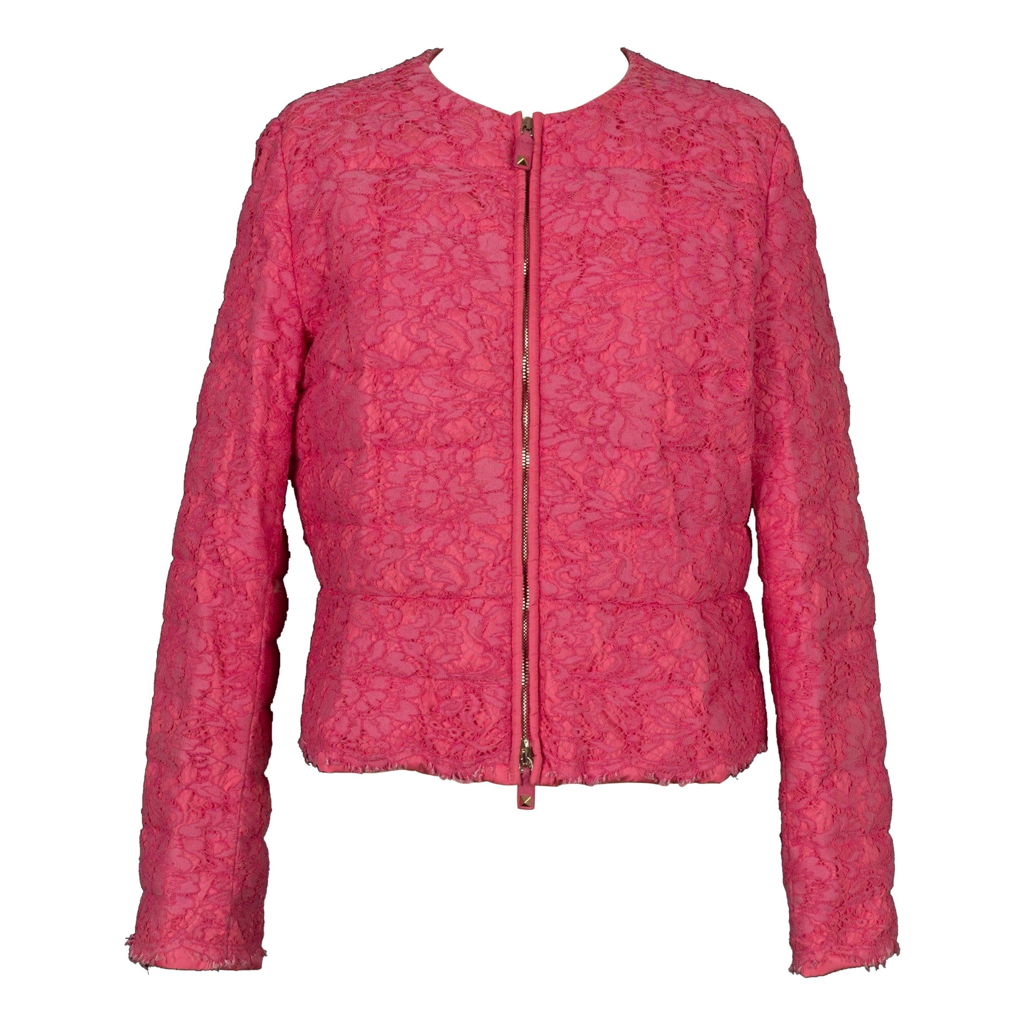 Valentino Pink Cotton Jacket Sub-Zero Couture For Sale