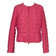 Valentino Pink Cotton Jacket Sub-Zero Couture